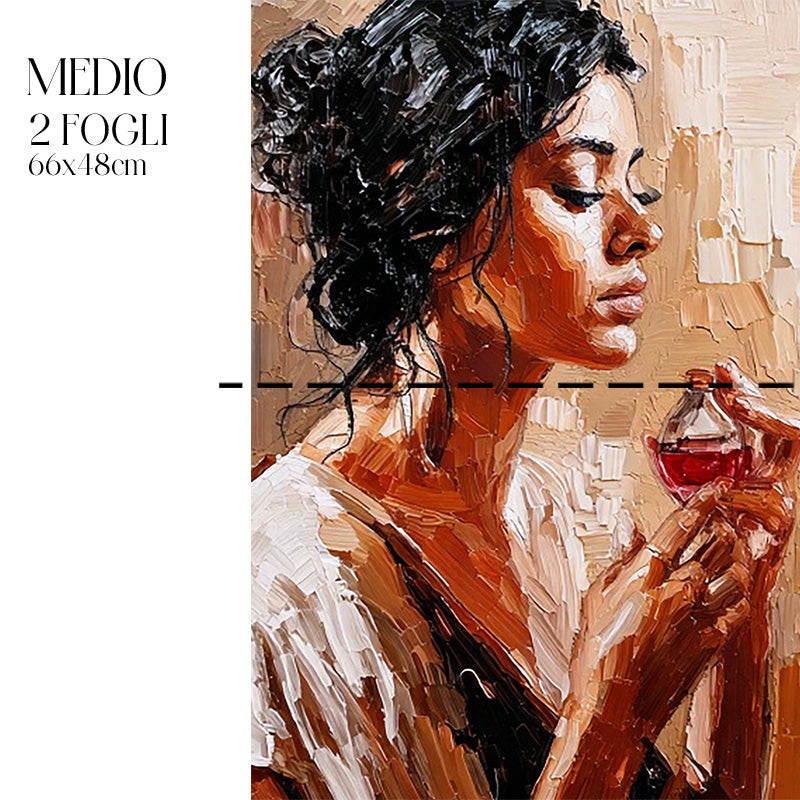 Dècoupage Vintage Quadro – Donna con profumo