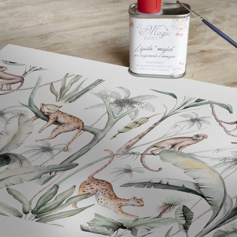 Stampa Trasferibile “JUNGLE FRIENDS” 28×40 cm
