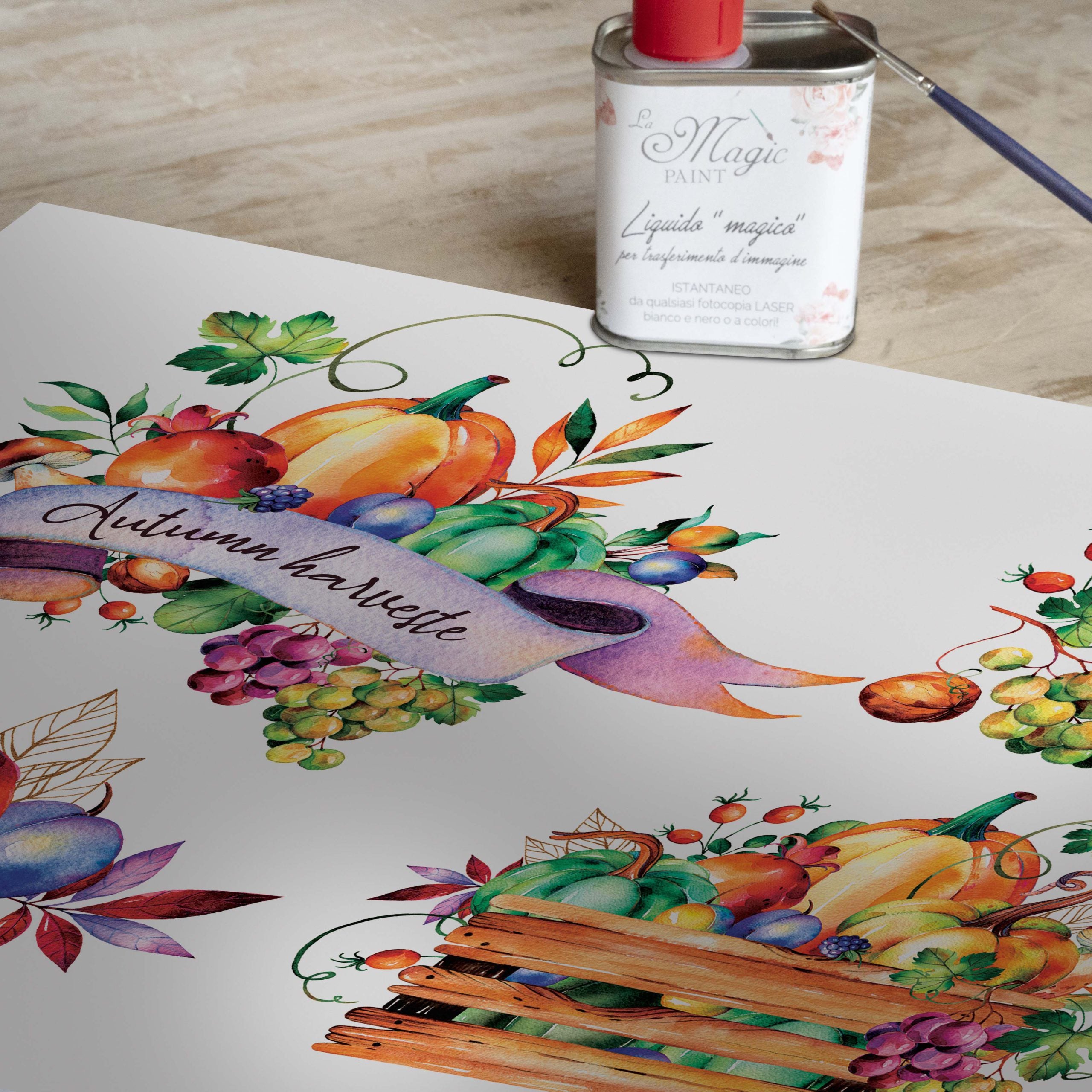 Stampa Trasferibile “AUTUNNO, AUTUMN HARVESTE” 28×40 cm