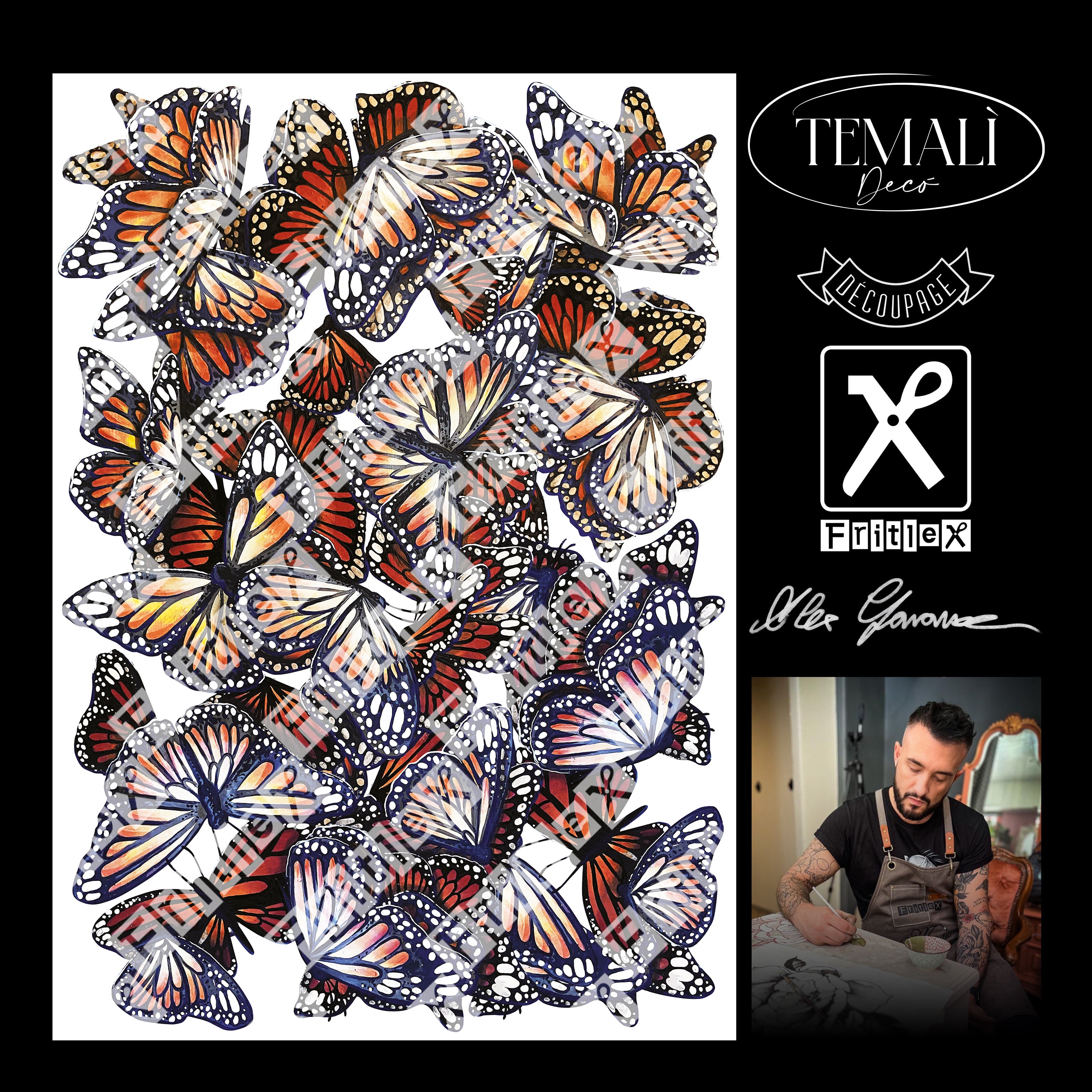 Dècoupage Collezione Alex - Farfalle