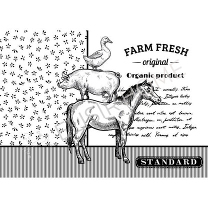 Stampa Trasferibile “COUNTRY, FARM FRESH ORIGINAL” 28×40 cm