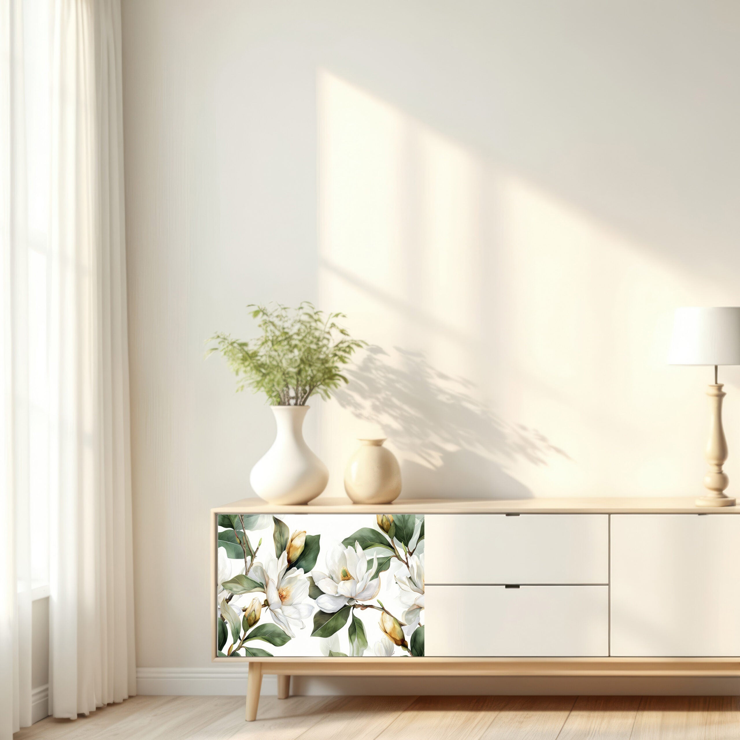 Dècoupage Modern Flora – Fiori bianchi