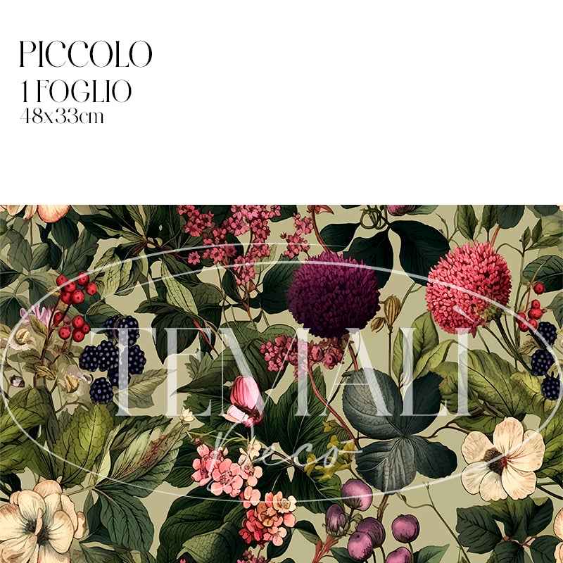Dècoupage Modern Flora - Green Berry