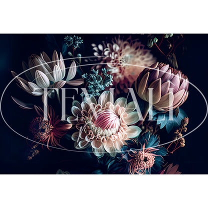 Dècoupage Modern Flora - Zinnie Pastello