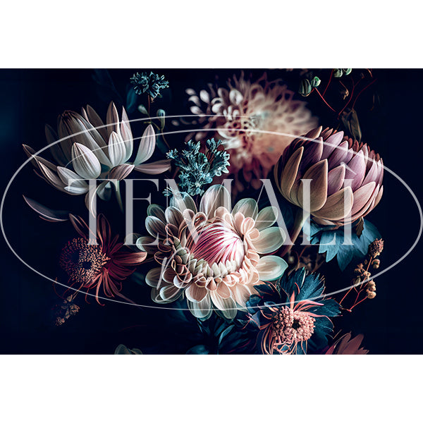 Dècoupage Modern Flora - Zinnie Pastello