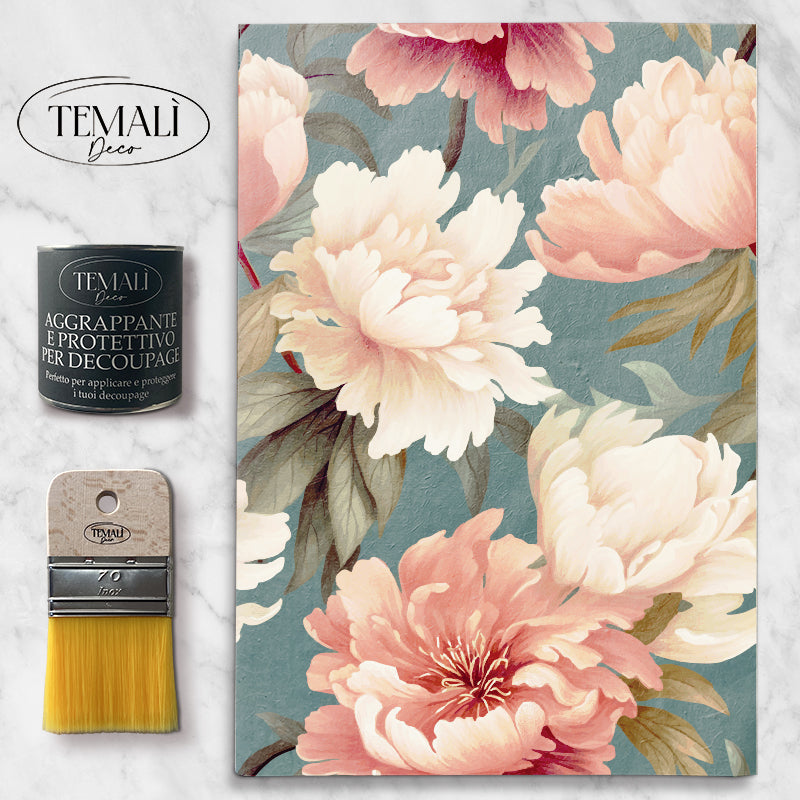 Dècoupage Modern Flora - Peonie Pastello
