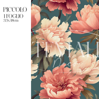 Dècoupage Modern Flora - Peonie Pastello