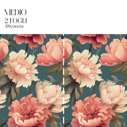 Dècoupage Modern Flora - Peonie Pastello