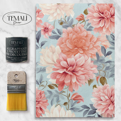 Dècoupage Modern Flora - Peonie Azzurre