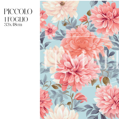 Dècoupage Modern Flora - Peonie Azzurre