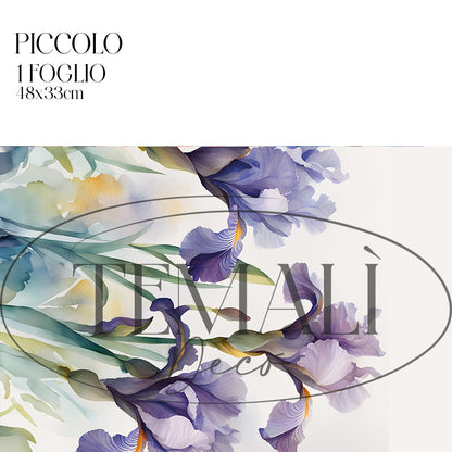 Dècoupage Modern Flora – Fiori acquerello viola