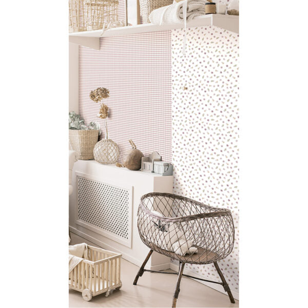 Carta da parati "Pic Nic Rosa" a metraggio o rotolo