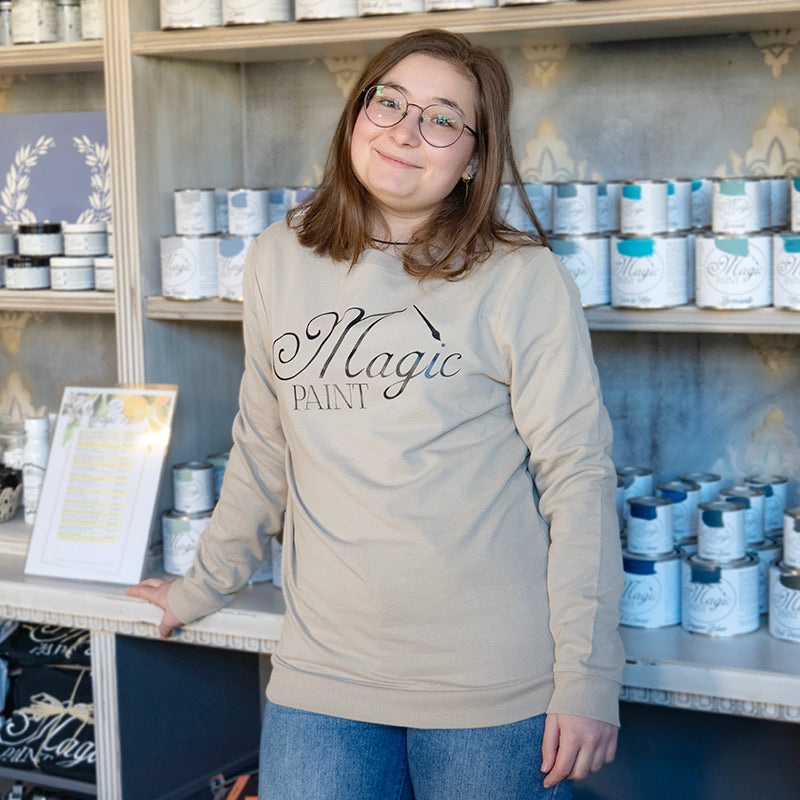 Felpa Beige Magic Paint - Unisex