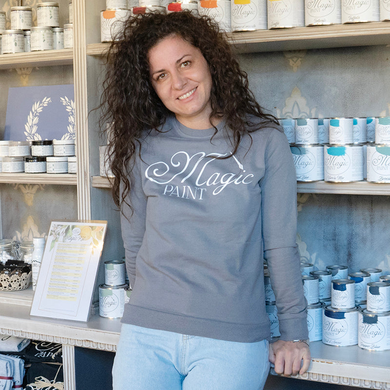 Felpa Grigio Scuro Magic Paint - Unisex