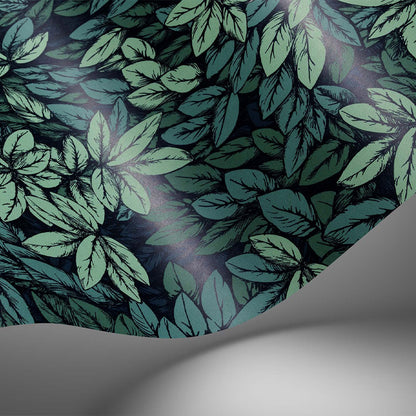 Carta da Parati "FOGLIE E CIVETTE ZAFFIRO" Fornasetti | COLE & SON