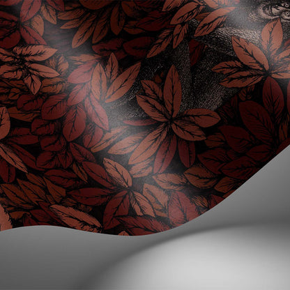 Carta da Parati "FOGLIE E SCIMMIE GRANATA" Fornasetti | COLE & SON