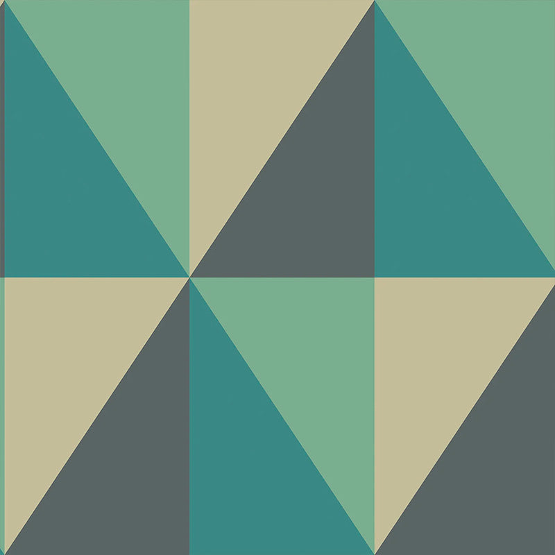 Carta da Parati “GEOMETRIC Apex Grand Viridian, Petrol & Ink” | COLE & SON