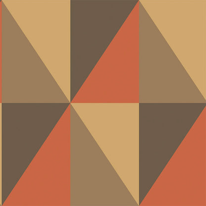 Carta da Parati “GEOMETRIC Apex Grand Red, Sand & Soot” | COLE & SON