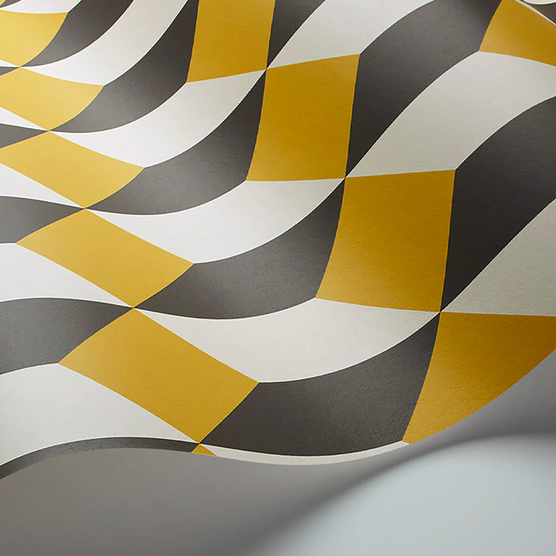 Carta da Parati “DELANO Yellow, White & Soot” | COLE & SON