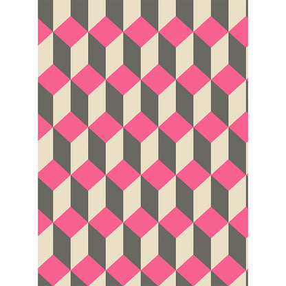 Carta da Parati “DELANO Magenta, White & Charcoal” | COLE & SON