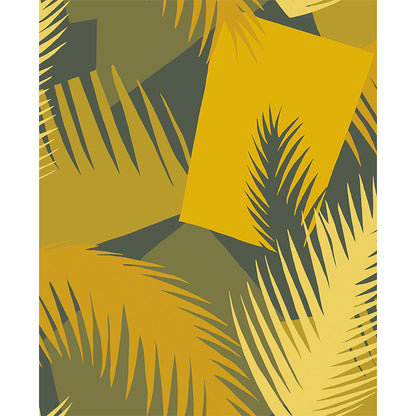 Carta da Parati “DECO PALM Chratreuse on Charcoal” | COLE & SON