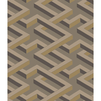 Carta da Parati “LUXOR Metallic Bronze on Dark Taupe” | COLE & SON