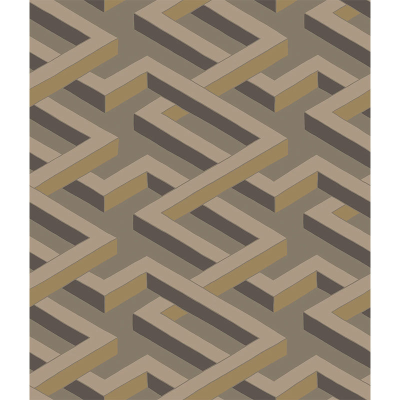 Carta da Parati “LUXOR Metallic Bronze on Dark Taupe” | COLE & SON