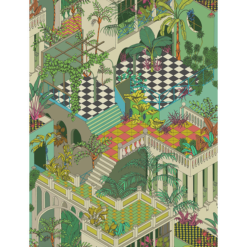 Carta da Parati “MIAMI Olive Green Multi” | COLE & SON