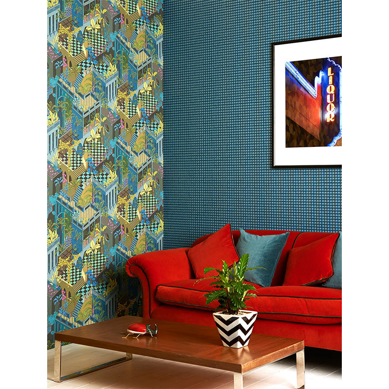 Carta da Parati “MOSAIC Petrol on Ink” | COLE & SON