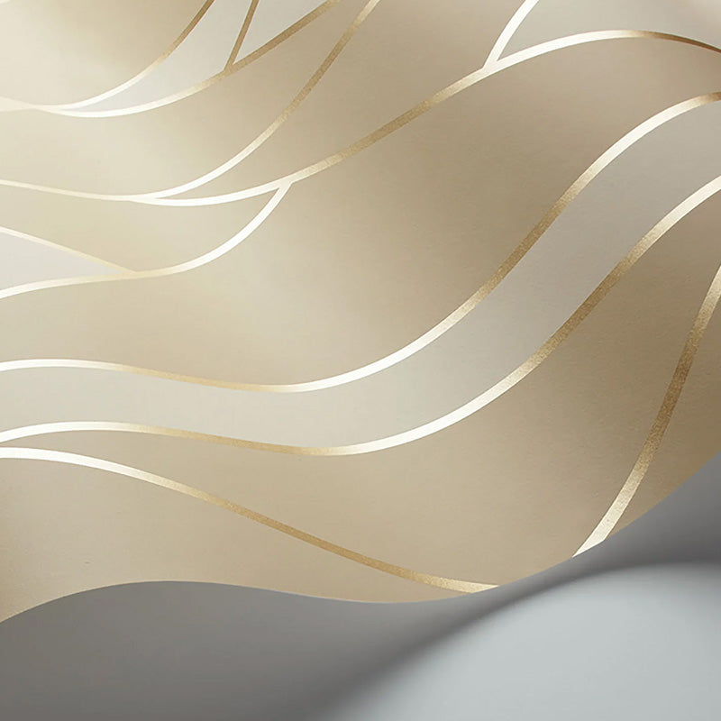 Carta da Parati “OBLIQUE Sand & Metallic Gold” | COLE & SON
