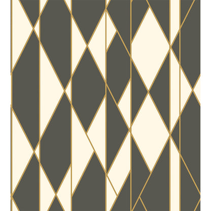 Carta da Parati “OBLIQUE Black, White and Metallic Gold” | COLE & SON