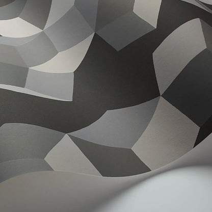 Carta da Parati “PUZZLE Heath Grey on Charcoal” | COLE & SON