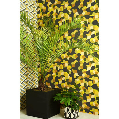 Carta da Parati “PUZZLE Chartreuse on Charcoal” | COLE & SON