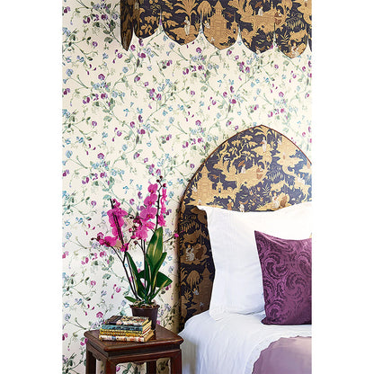 Carta da Parati "SWEET PEA Archive Anthology Mulberry & Sage on Cream" Botanical | COLE & SON