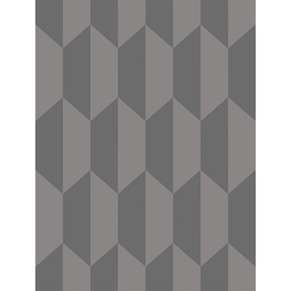 Carta da Parati “TILE Charcoal and Metallic Pewter” | COLE & SON