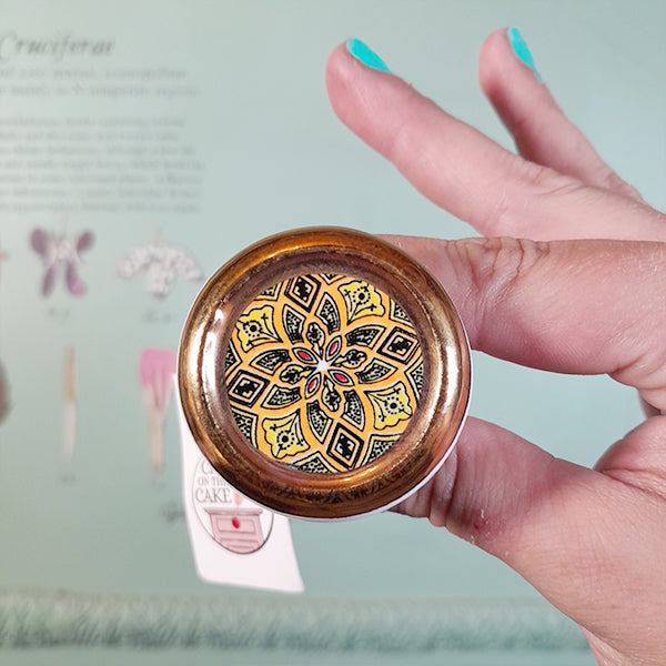 Pomello in ceramica “Tondo Arabic Giallo"