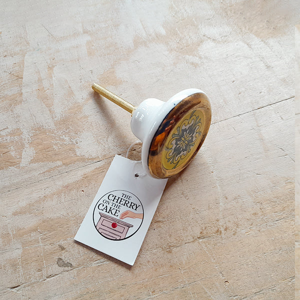 Pomello in ceramica “Tondo Sicily Giallo"