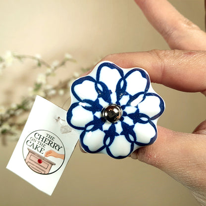 Pomello in ceramica “Blue and White Flower"