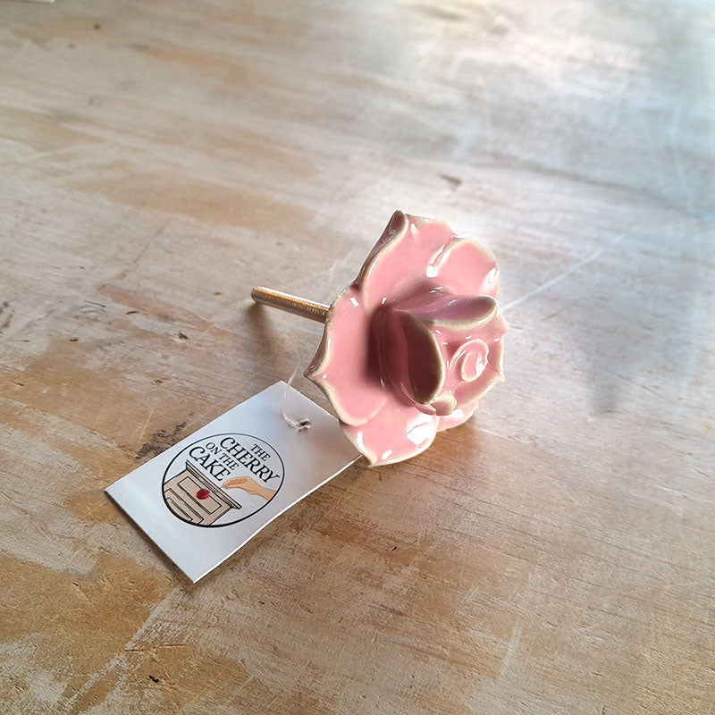 Pomello in ceramica “Rosa Delicata"