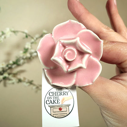 Pomello in ceramica “Rosa Delicata"