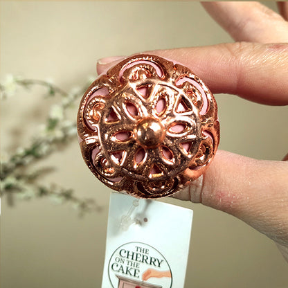 Pomello in ceramica “Sfera Preziosa Rosa & Rame"