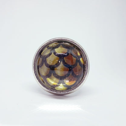 Pomello in ferro e vetro “Cuore di Sirena"