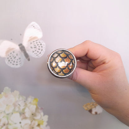 Pomello in ferro e vetro “Cuore di Sirena"