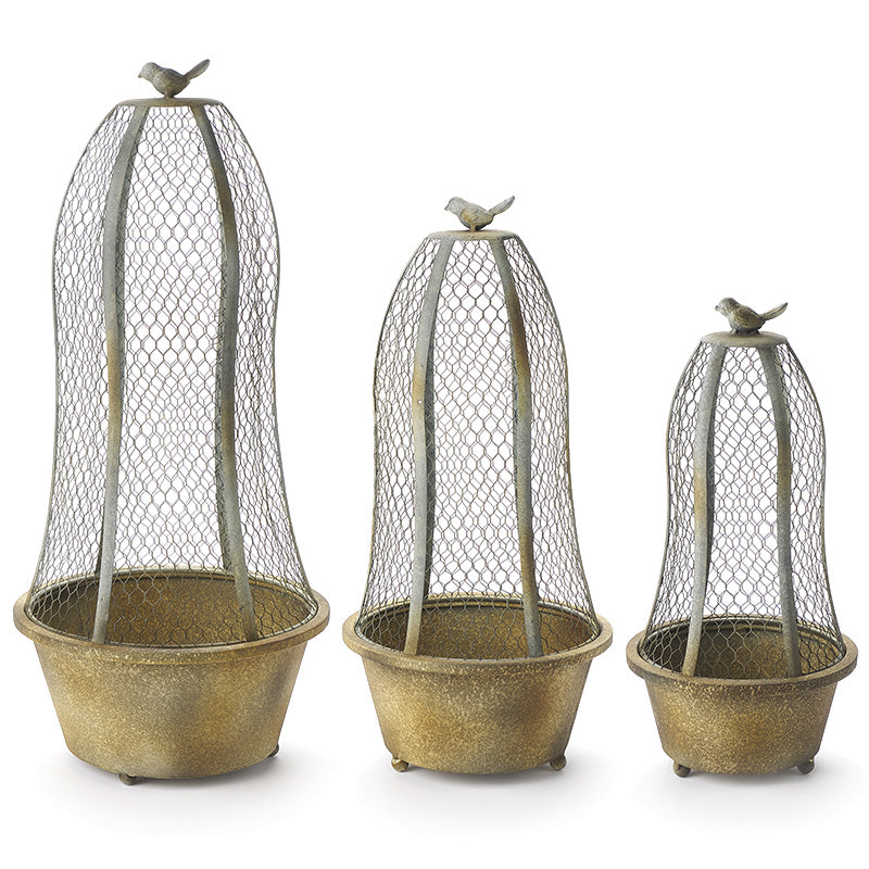 Tris di gabbiette "Little Birds" in ferro