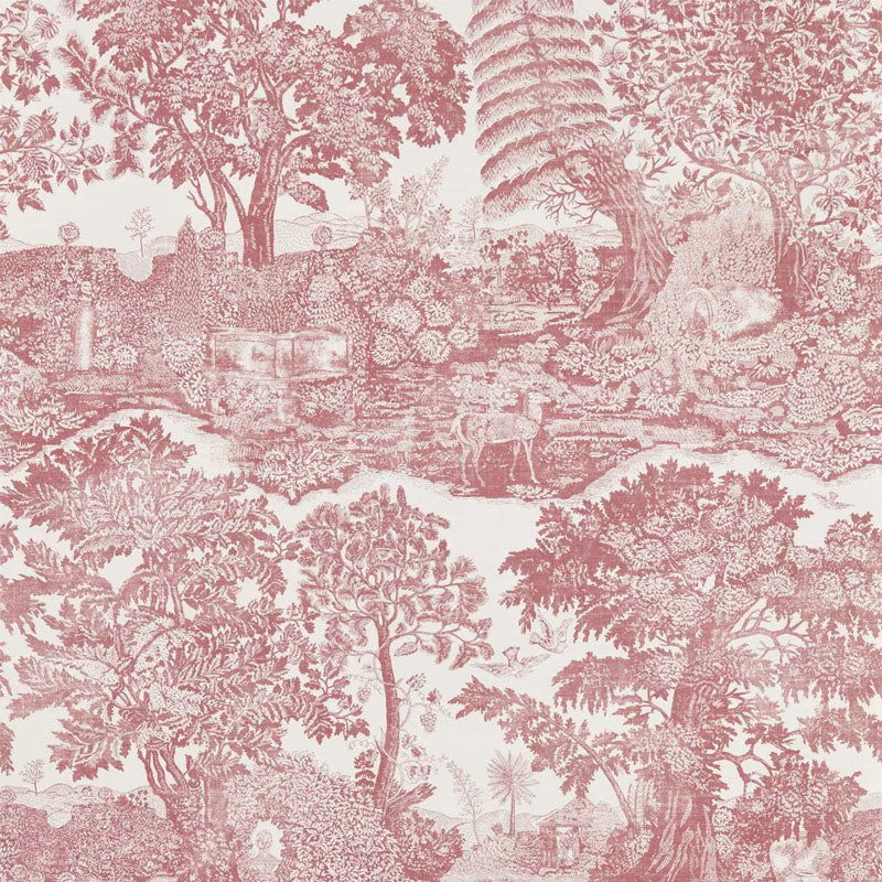 Carta da parati "Highgrove Toile  Rossa" - Highgrove - SANDERSON