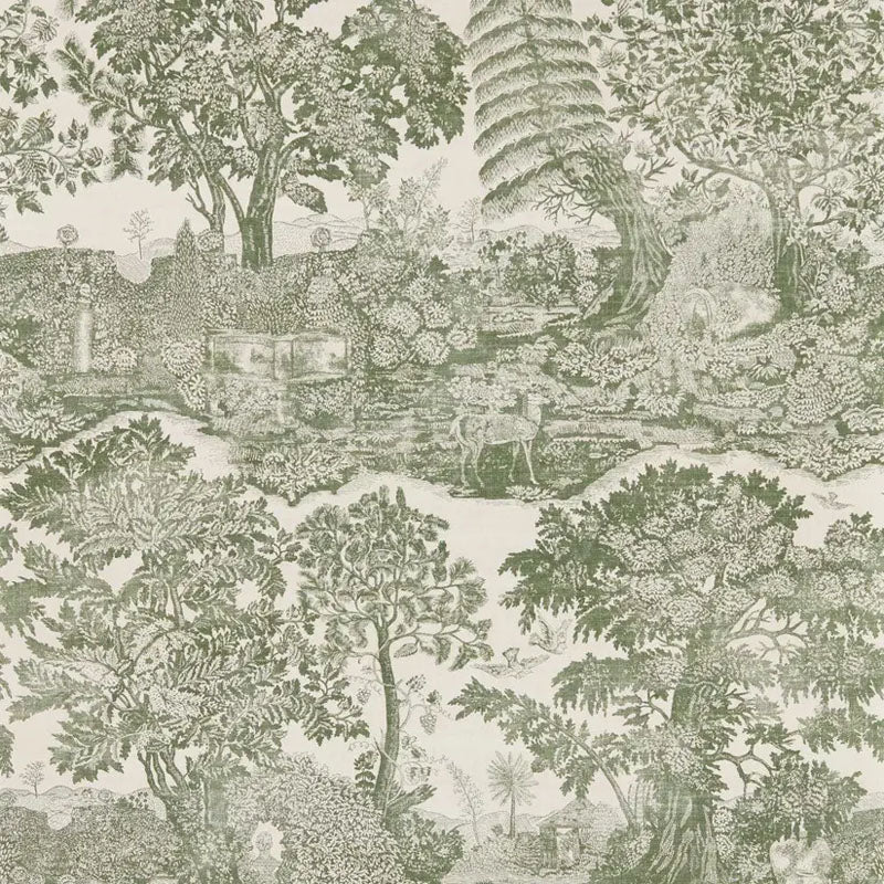 Carta da parati "Highgrove Toile  Verde" - Highgrove - SANDERSON