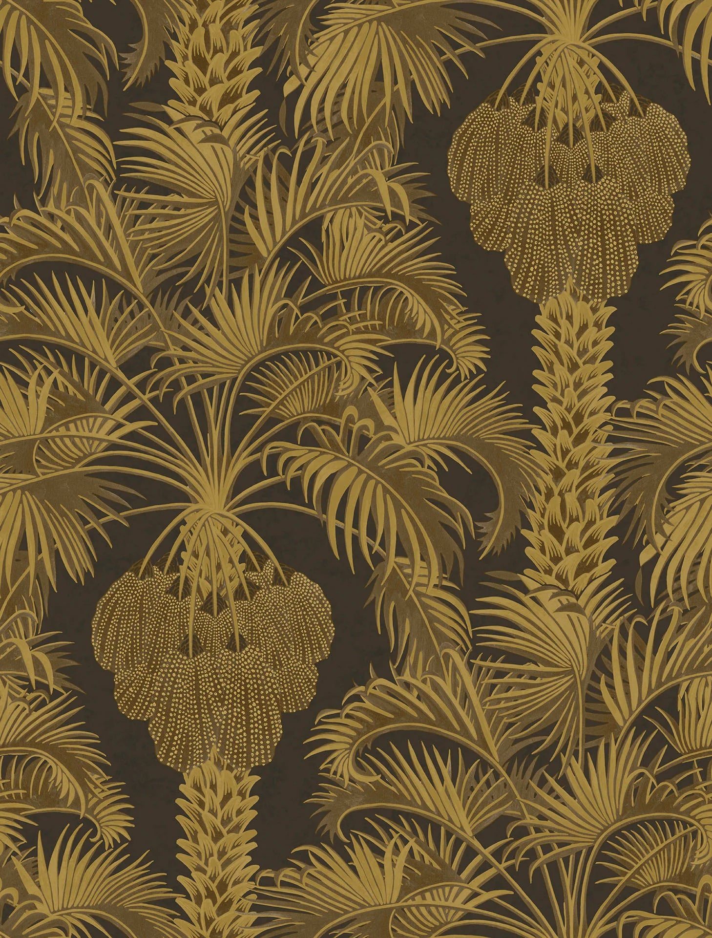 Carta da Parati "MARTYN LAWRENCE BULLARD" Hollywood palm oro e marrone | COLE & SON