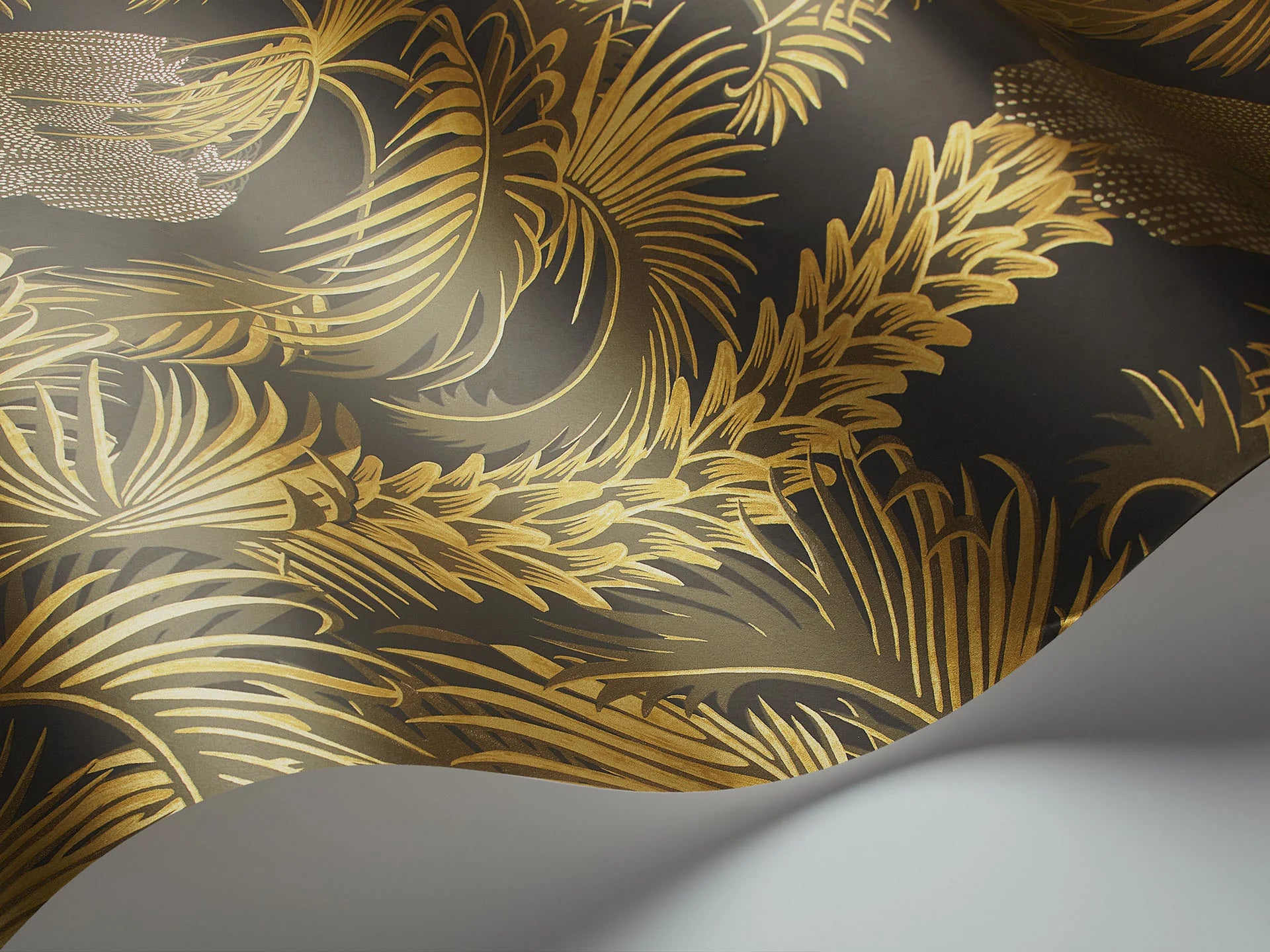 Carta da Parati "MARTYN LAWRENCE BULLARD" Hollywood palm oro e marrone | COLE & SON