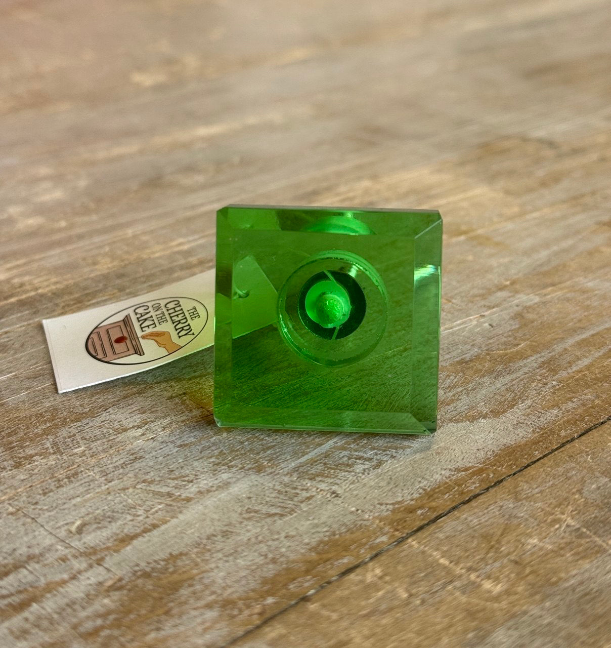 Pomello in vetro "Ametista" verde