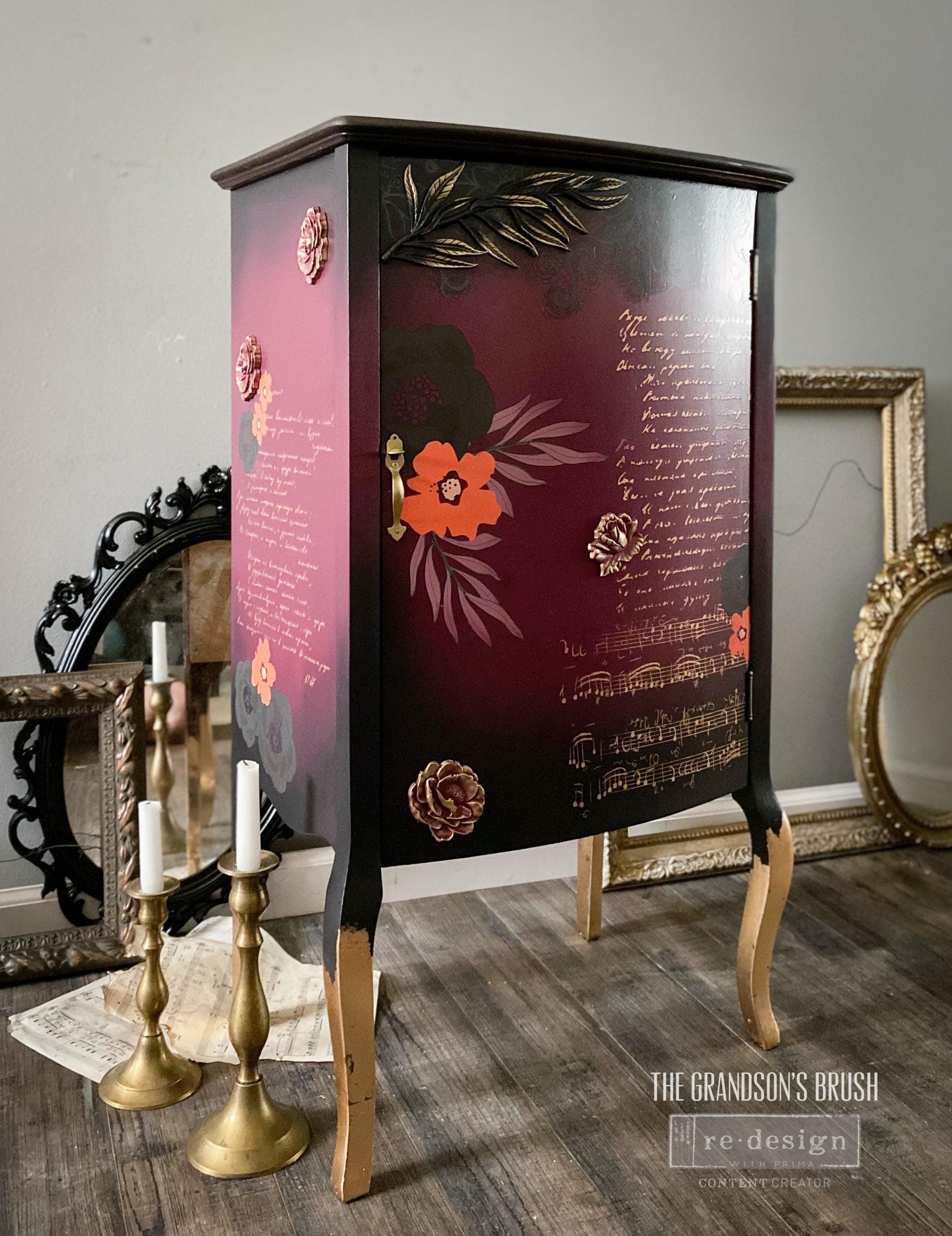 Redesign Decor Transfers "CECE FLEUR NOIR" 61x89 cm